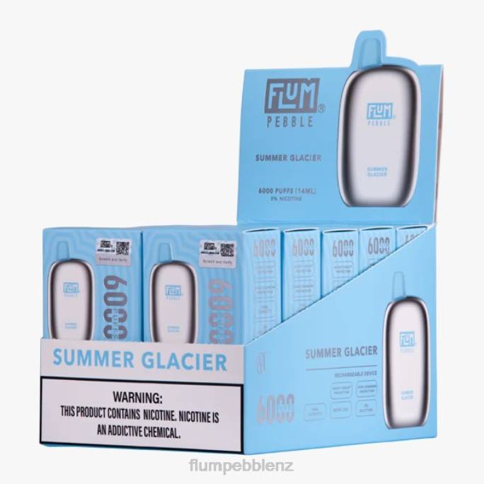 Flum Pebble Vape Website - FLUM PEBBLES 6000 PUFFS 10 PACKS Summer Glacier 8J2J81