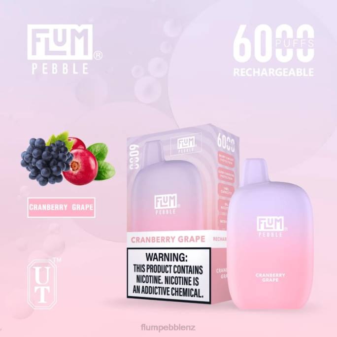Flum Pebble Vape Website - FLUM PEBBLES 6000 PUFFS Cranberry Grape 8J2J27