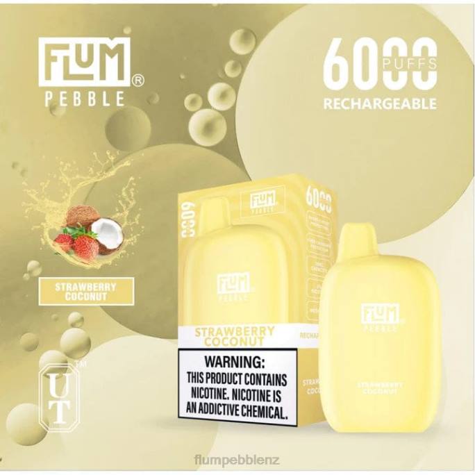 Flum Pebble Vape Website - FLUM PEBBLES 6000 PUFFS Strawberry Coconut 8J2J72