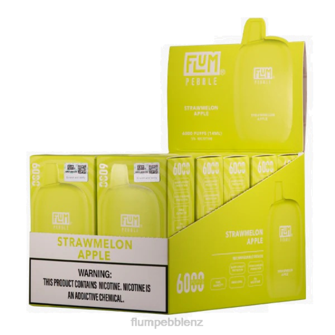 Flum Pebbles Bulk - FLUM PEBBLES 6000 PUFFS 10 PACKS Strawmelon Apple 8J2J79