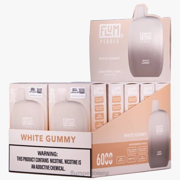 Flum Pebbles Bulk - FLUM PEBBLES 6000 PUFFS 10 PACKS White Gummy 8J2J88