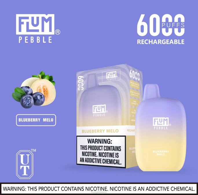 Flum Pebbles Bulk - FLUM PEBBLES 6000 PUFFS Blueberry Melo 8J2J16
