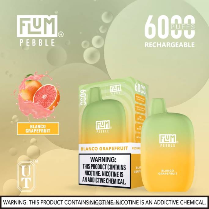 Flum Pebbles NZ - FLUM PEBBLES 6000 PUFFS Blanco Grapefruit 8J2J10