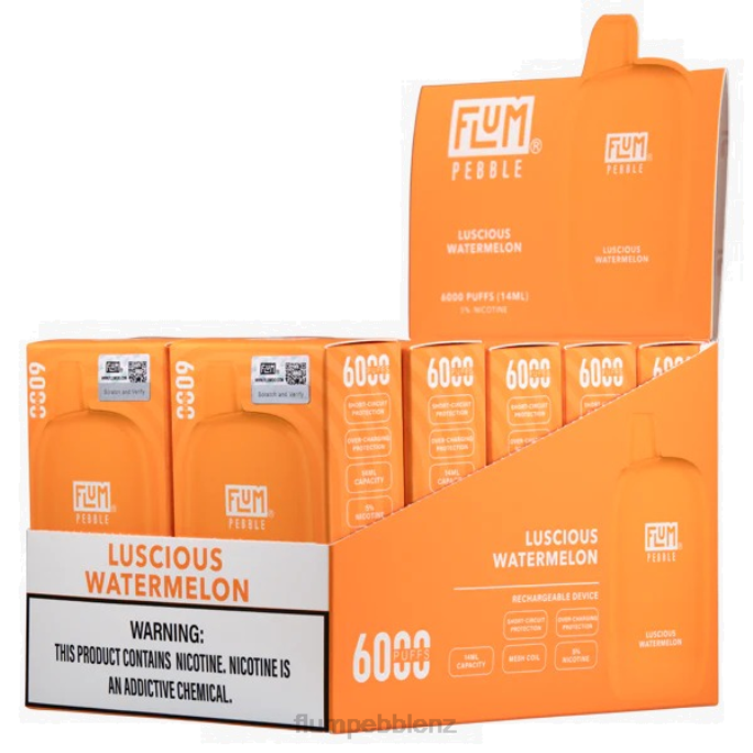 Flum Pebbles Price - FLUM PEBBLES 6000 PUFFS 10 PACKS Luscious Watermelon 8J2J51