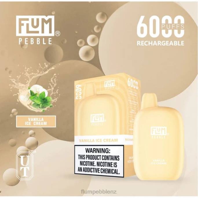 Flum Pebbles Vape NZ - FLUM PEBBLES 6000 PUFFS Vanilla Ice Cream 8J2J84