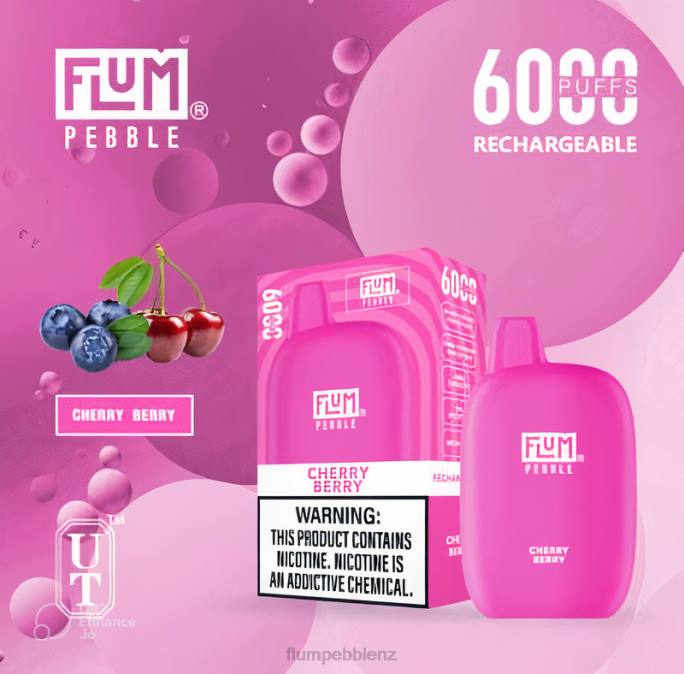 Flum Pebbles Wellington - FLUM PEBBLES 6000 PUFFS Cherry Berry 8J2J20
