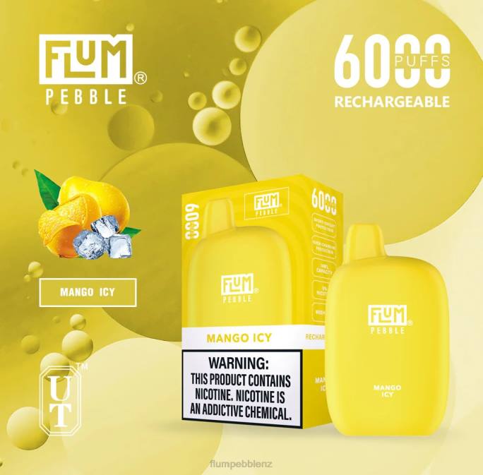 Flum Pebbles Wholesale - FLUM PEBBLES 6000 PUFFS Mango Icy 8J2J53