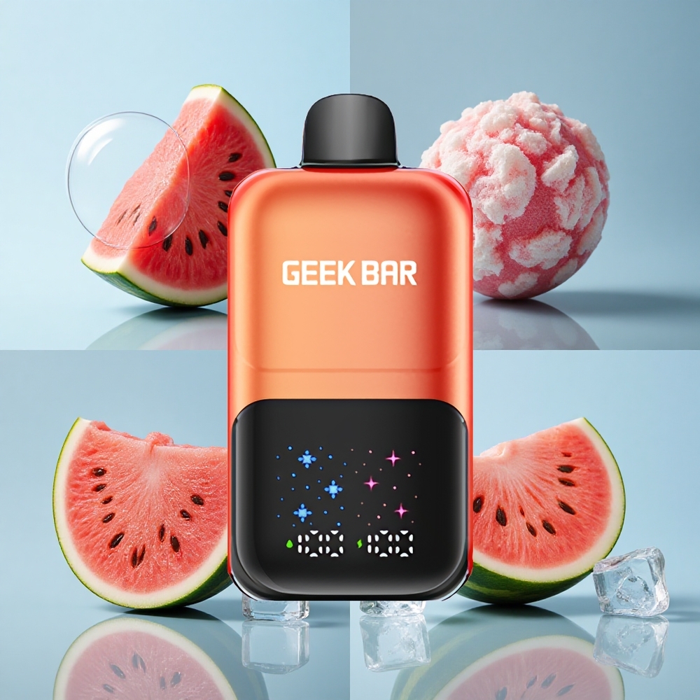 GEEK BAR 2GO 50000 Puffs Dual Tank Watermelon Bubble Gum Ice Disposable Vape Pen