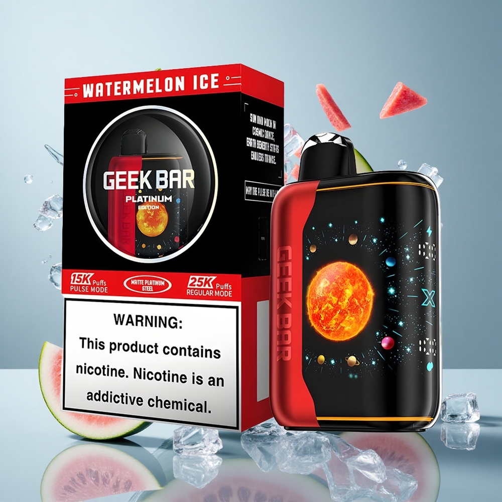 GEEK BAR Platinum 25000 Puffs Disposable Vape Watermelon Ice with Quick Charging
