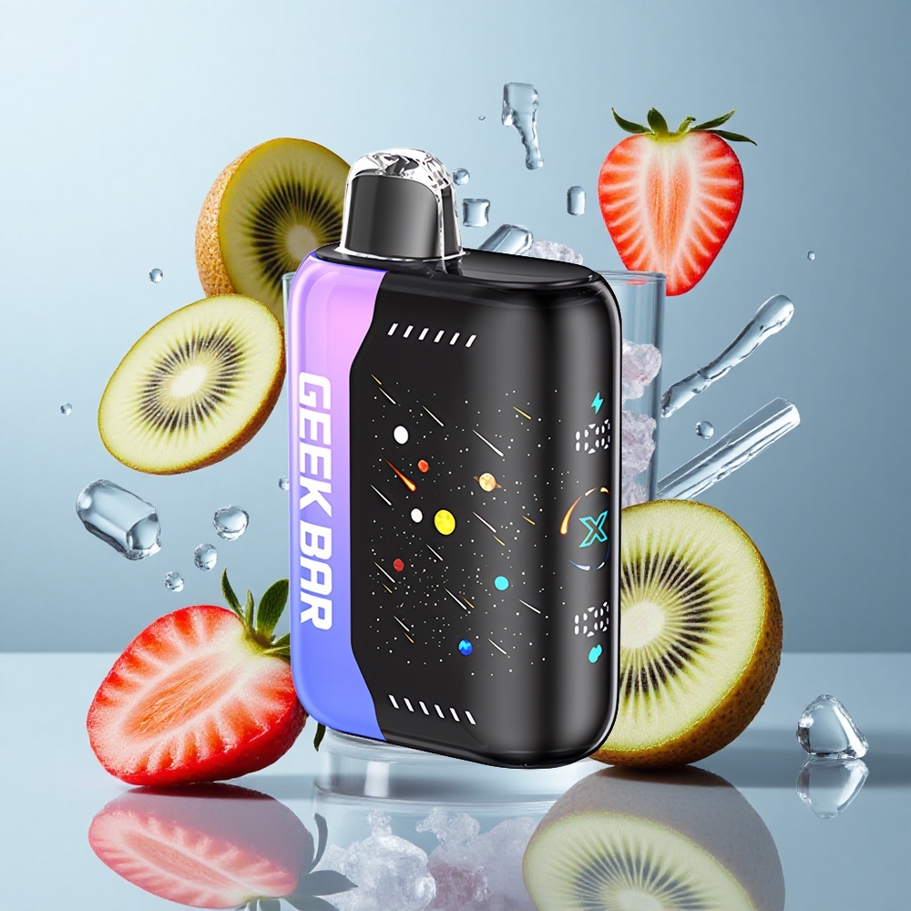 GEEK BAR Pulse X 42K Puffs Meteor Edition Strawberry Kiwi Ice with Dual Mesh Coil & Fast-Charging