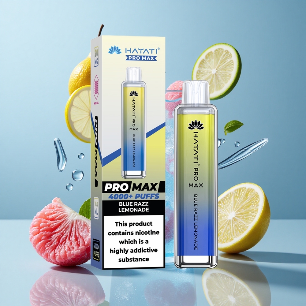 Hayati Pro Max 4000 Puffs Disposable Vape Blue Razz Lemonade with 1400mAh Battery