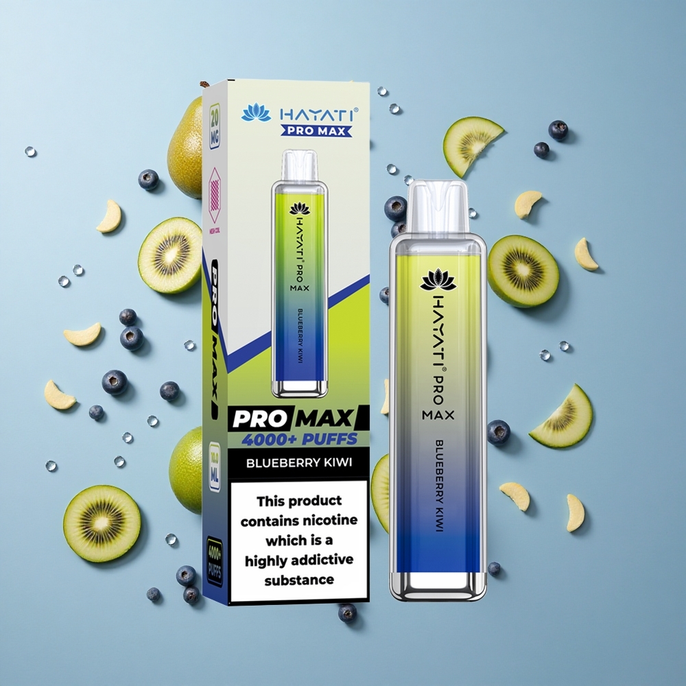 Hayati Pro Max 4000 Puffs Disposable Vape Blueberry Kiwi with Dual Mesh Coil