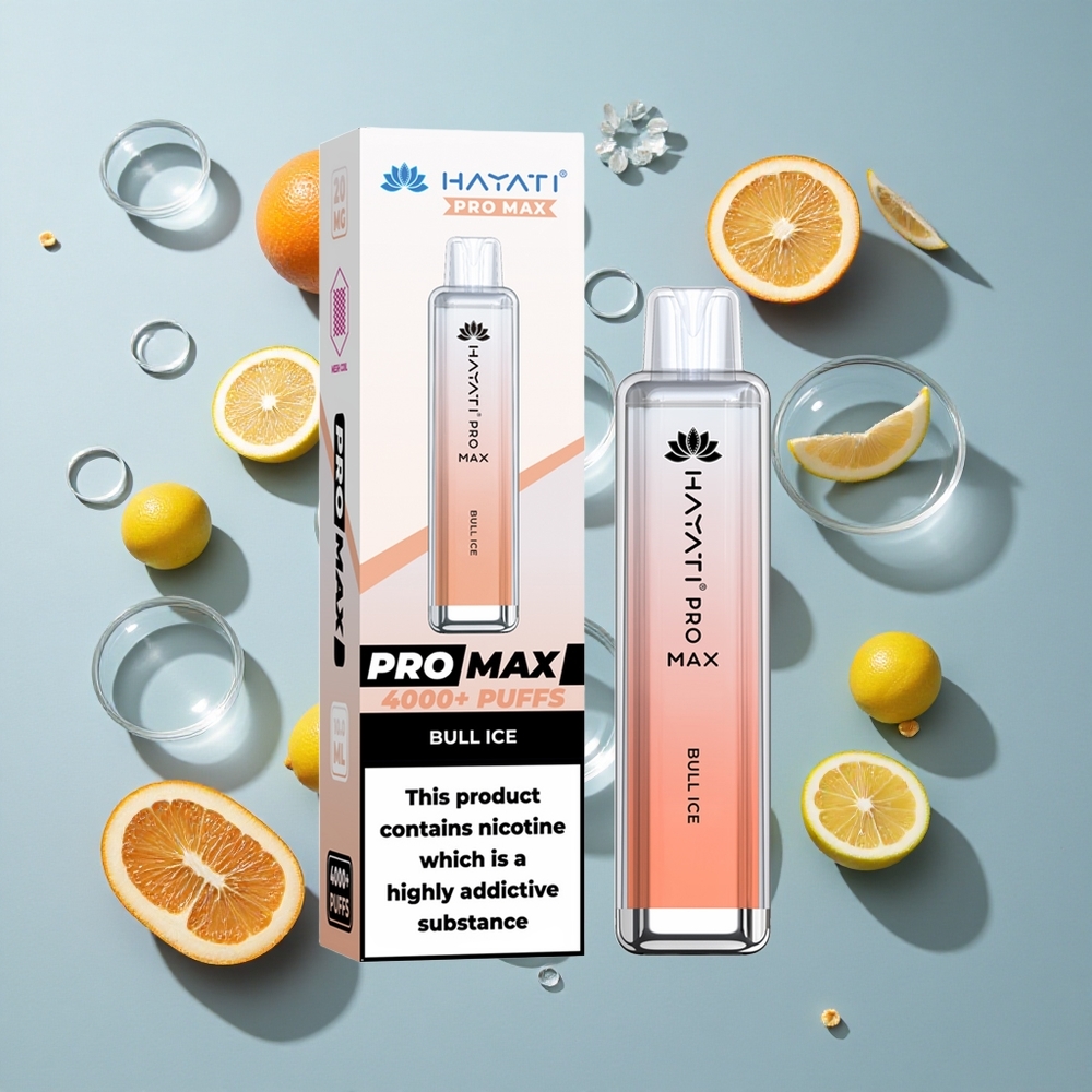 Hayati Pro Max 4000 Puffs Disposable Vape Bull Ice Dual Mesh Rechargeable