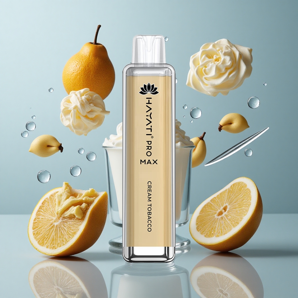 Hayati Pro Max 4000 Puffs Disposable Vape Cream Tobacco with Dual Mesh Coil