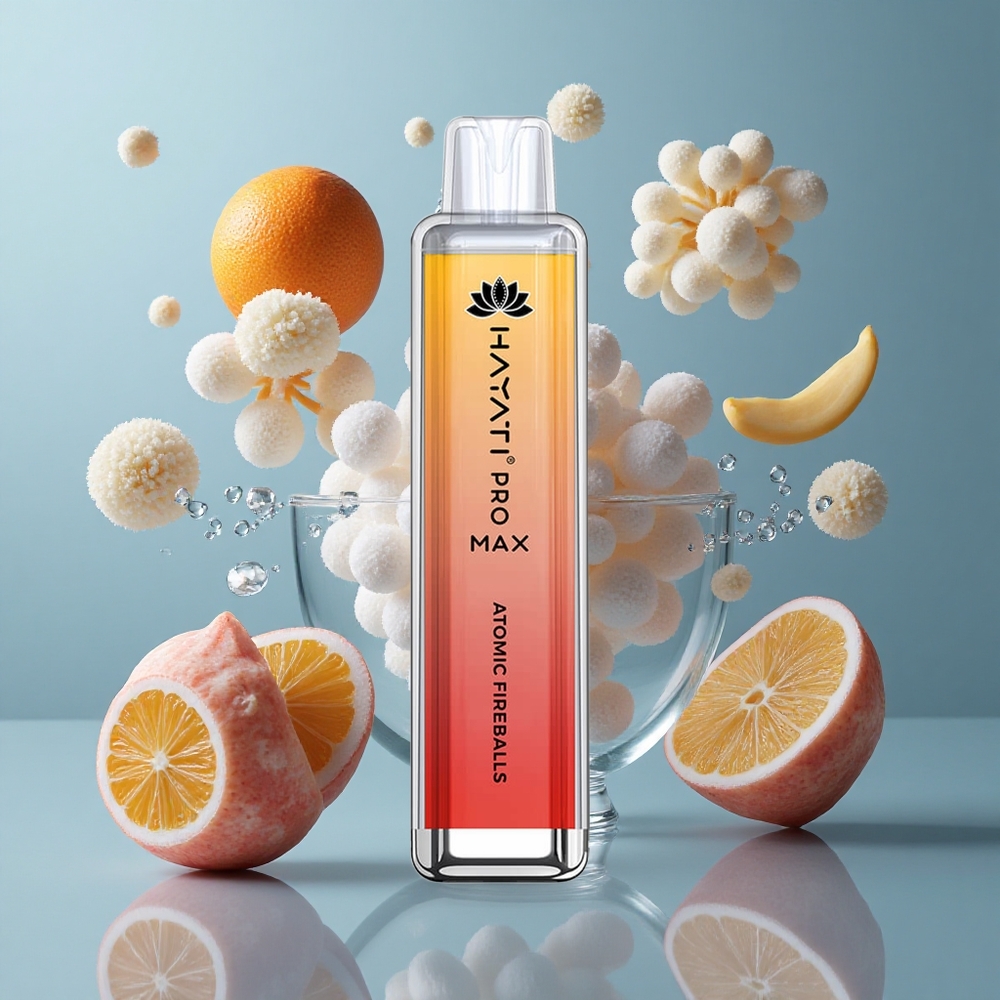 Hayati Pro Max 4000 Puffs Disposable Vape Dual Mesh Coil Atomic Fireballs