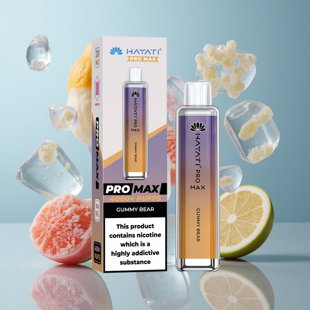 Hayati Pro Max 4000 Puffs Disposable Vape Dual Mesh Coil Gummy Bear