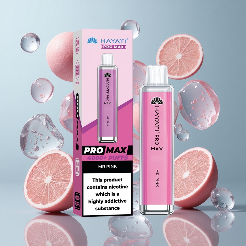 Hayati Pro Max 4000 Puffs Disposable Vape Mr Pink Dual Mesh Coil