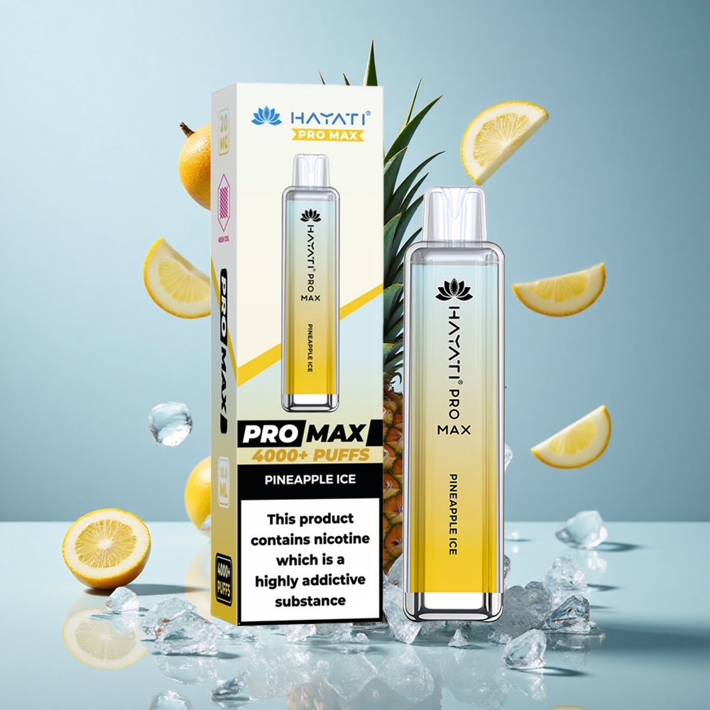 Hayati Pro Max 4000 Puffs Disposable Vape Pineapple Ice with Dual Mesh Coil