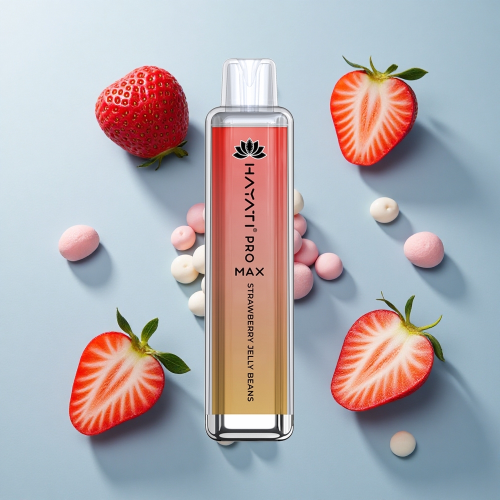 Hayati Pro Max 4000 Puffs Disposable Vape Strawberry Jelly Beans with Dual Mesh Coil