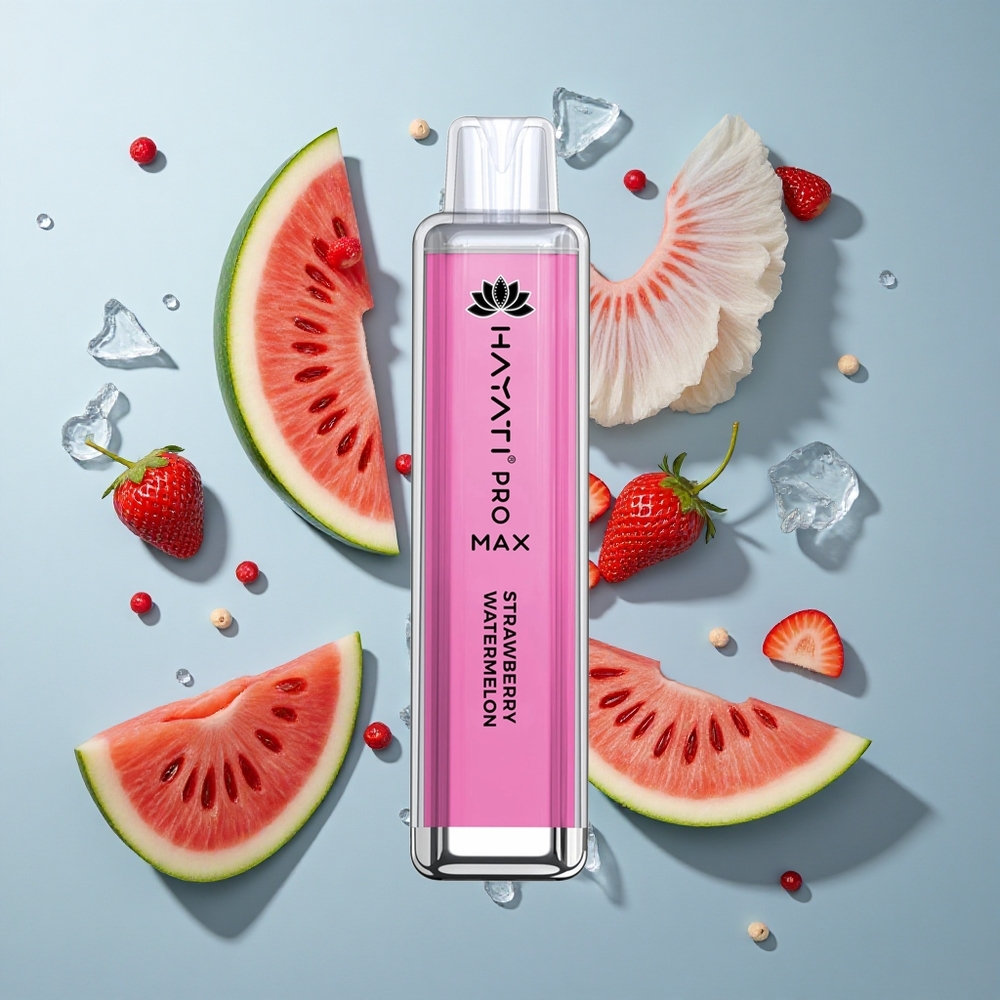 Hayati Pro Max 4000 Puffs Disposable Vape Strawberry Watermelon with Rechargeable Battery
