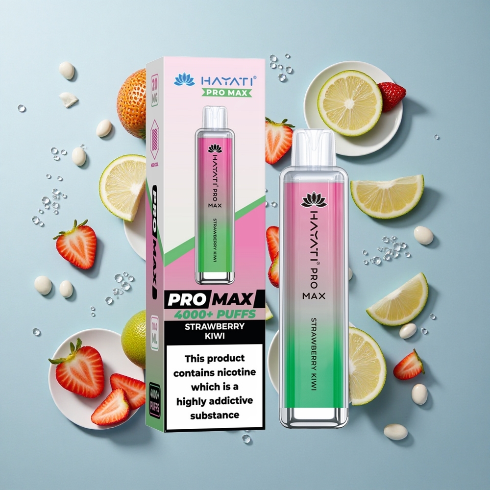 Hayati Pro Max 4000 Puffs Disposable Vape with 1400mAh Battery & Strawberry Kiwi