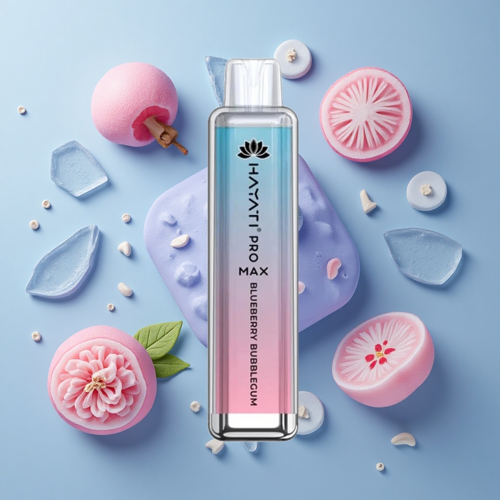 Hayati Pro Max 4000 Puffs Disposable Vape with Dual Mesh Coil Blueberry Bubblegum