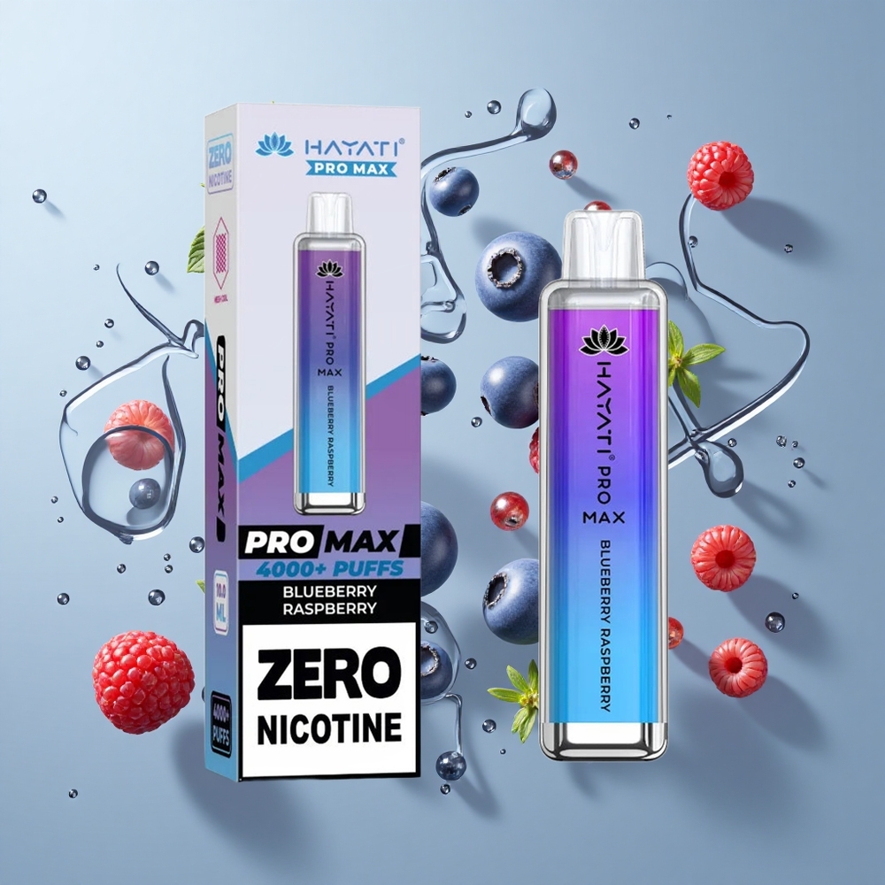 Hayati Pro Max 4000 Puffs Disposable Vape with Dual Mesh Coil Blueberry Raspberry