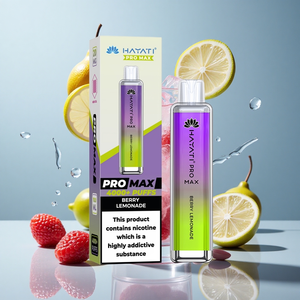 Hayati Pro Max 4000 Puffs Dual Mesh Coil Berry Lemonade Disposable Vape