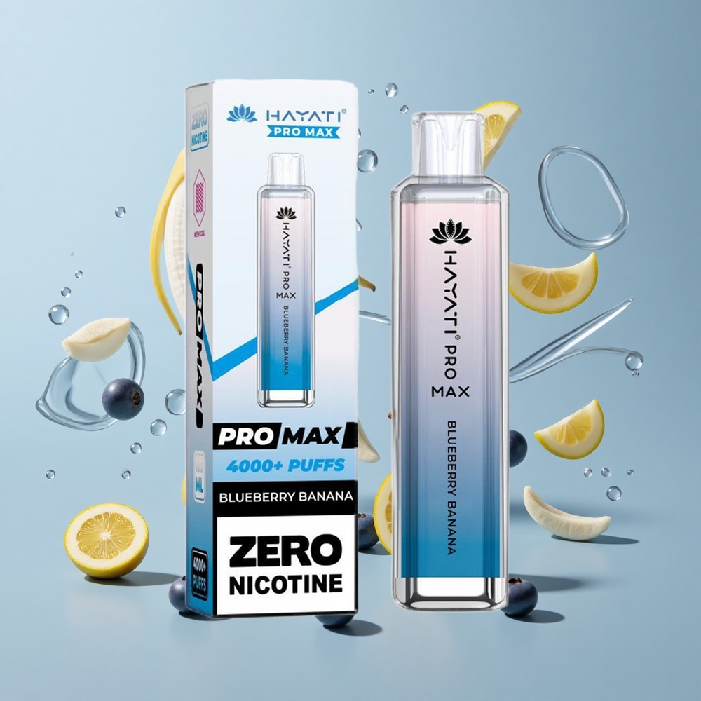 Hayati Pro Max 4000 Puffs Dual Mesh Coil Disposable Vape Blueberry Banana