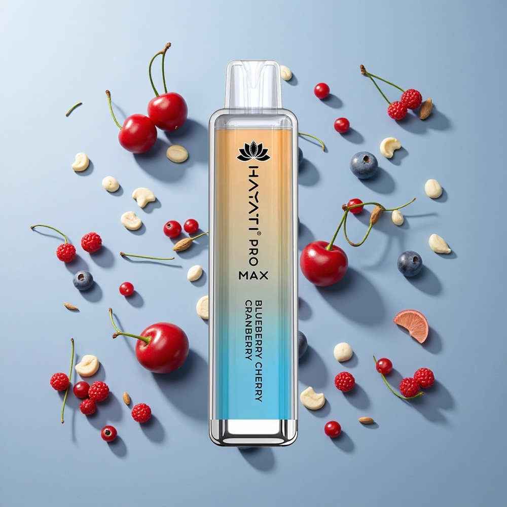 Hayati Pro Max 4000 Puffs Dual Mesh Coil Disposable Vape Blueberry Cherry Cranberry