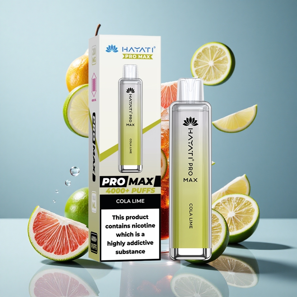 Hayati Pro Max 4000 Puffs Dual Mesh Coil Disposable Vape Cola Lime