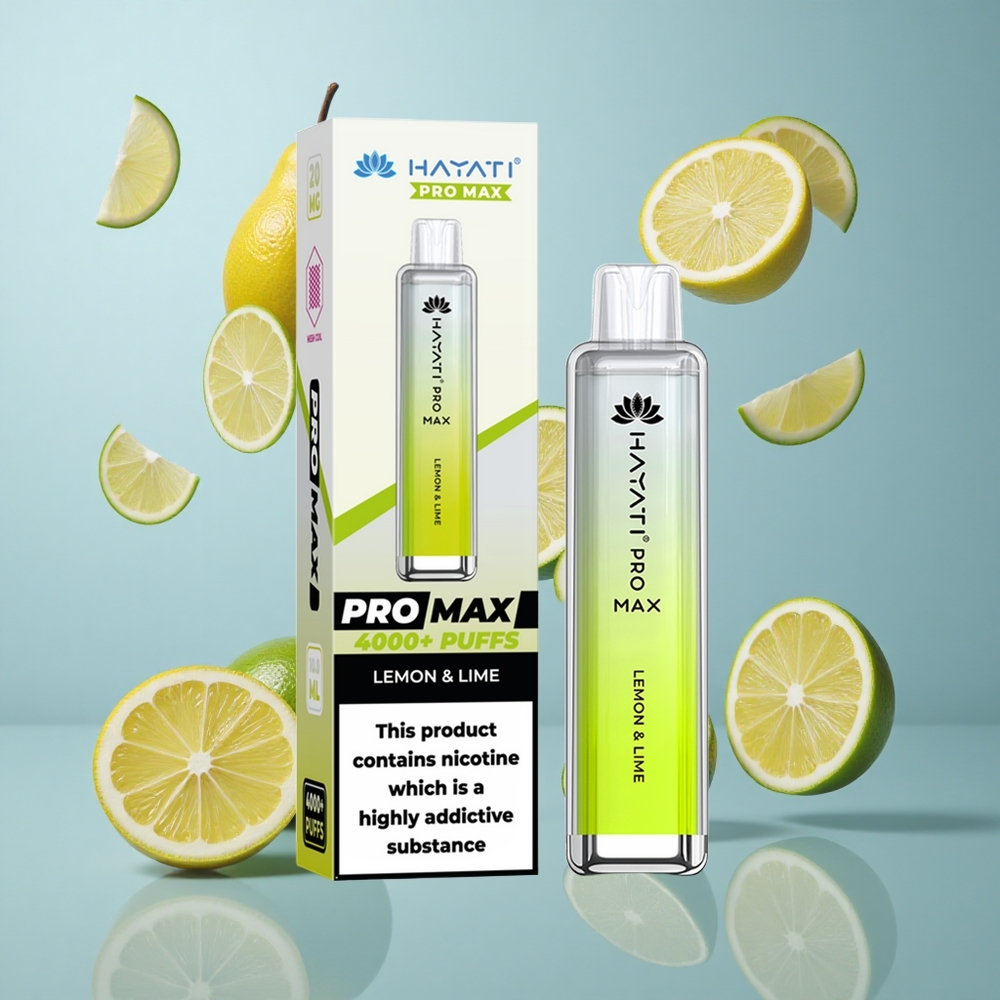 Hayati Pro Max 4000 Puffs Dual Mesh Coil Disposable Vape Lemon & Lime