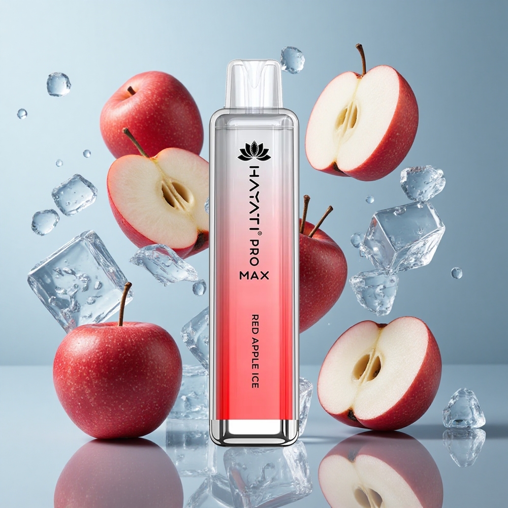 Hayati Pro Max 4000 Puffs Dual Mesh Coil Disposable Vape Red Apple Ice TPD-Compliance