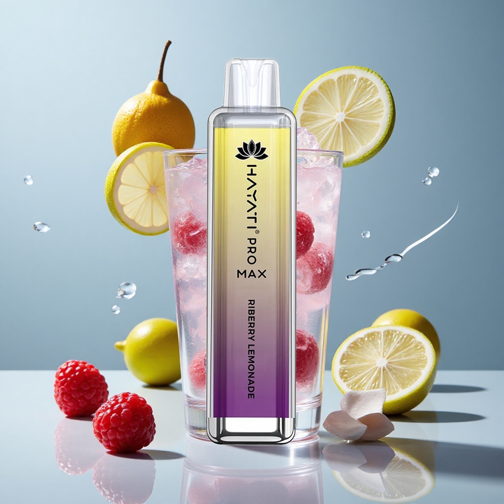 Hayati Pro Max 4000 Puffs Dual Mesh Coil Disposable Vape Riberry Lemonade