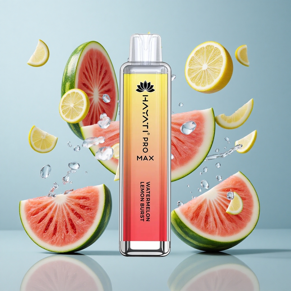 Hayati Pro Max 4000 Puffs Dual Mesh Coil Disposable Vape Watermelon Lemon Burst