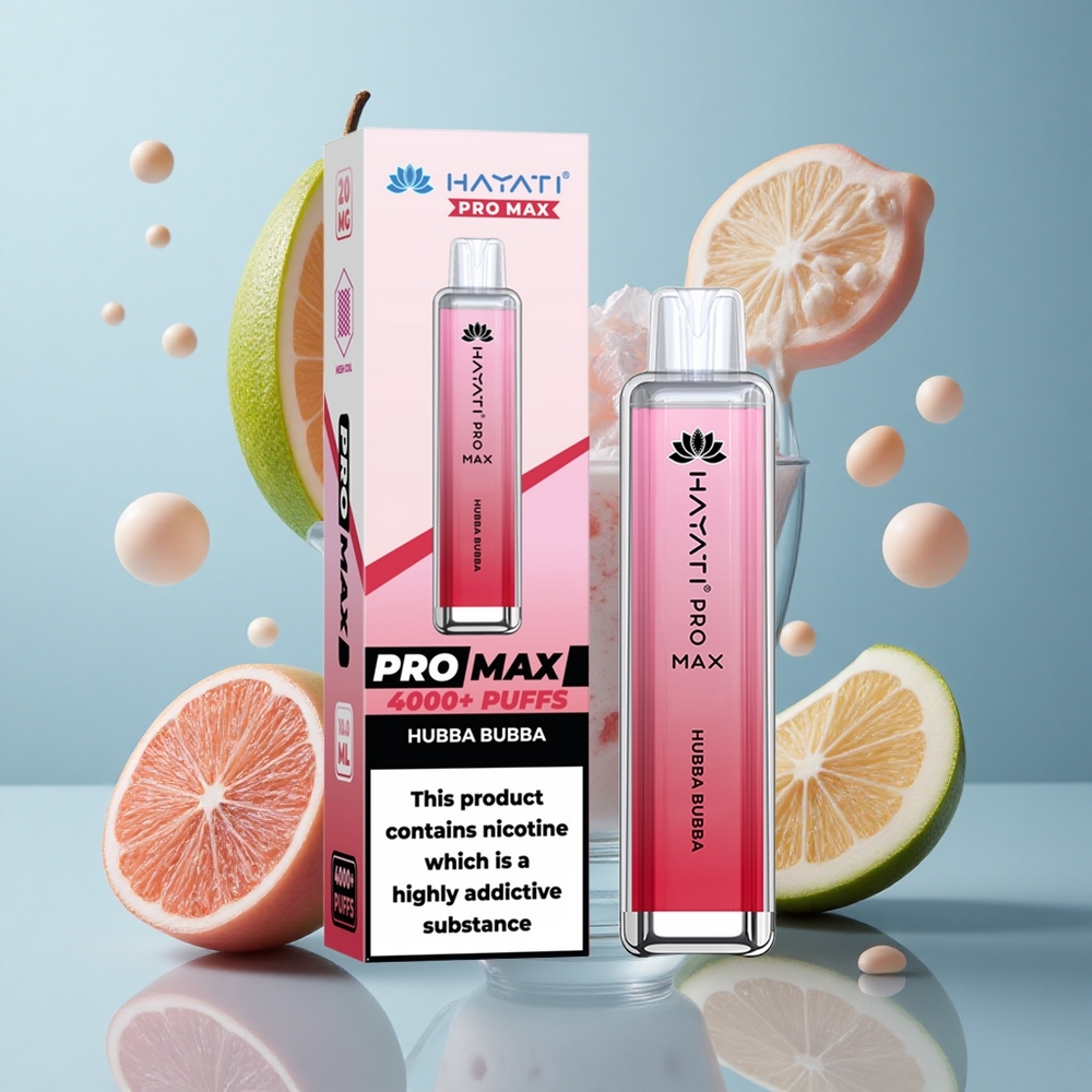 Hayati Pro Max 4000 Puffs Dual Mesh Coil Hubba Bubba Disposable Vape
