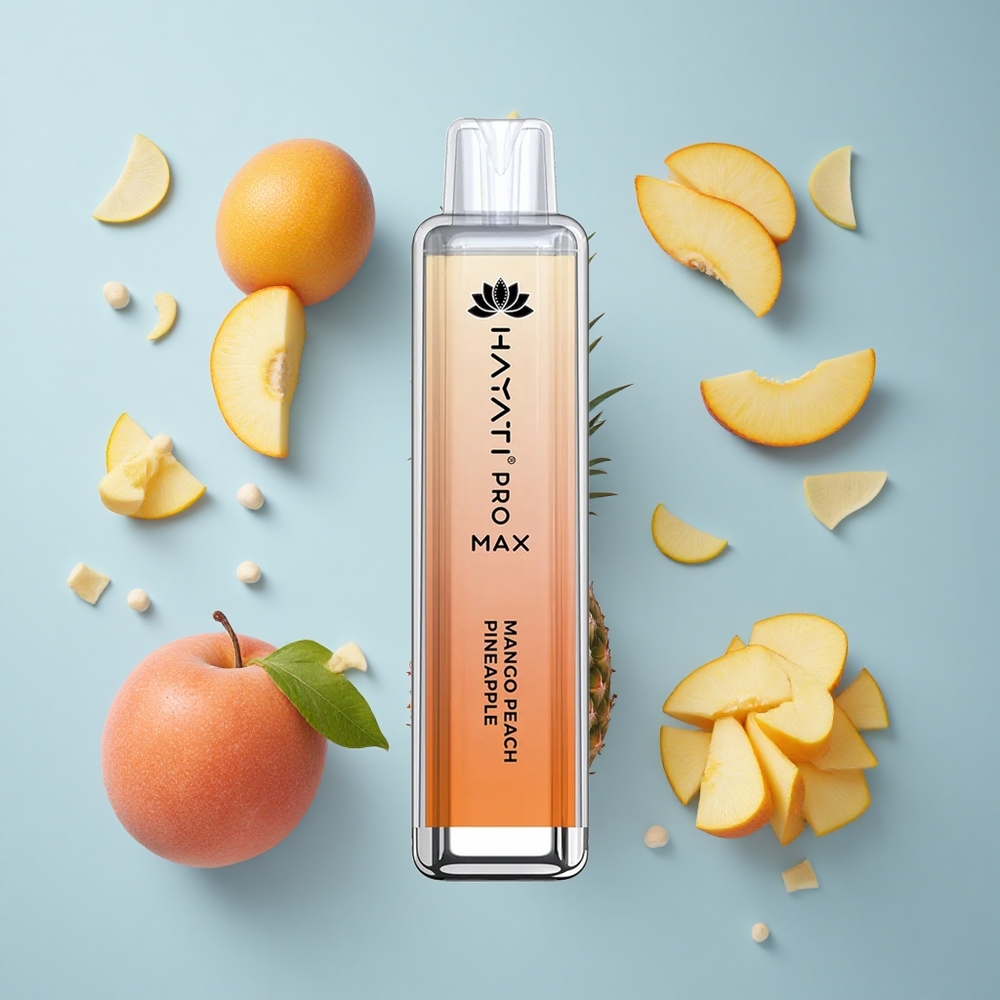 Hayati Pro Max 4000 Puffs Dual Mesh Coil Mango Peach Pineapple Disposable Vape