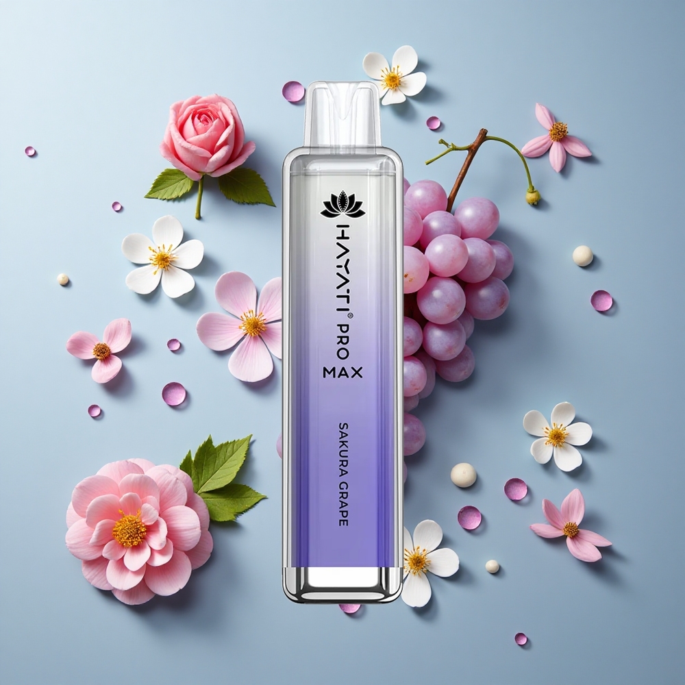Hayati Pro Max 4000 Puffs Dual Mesh Coil Sakura Grape Disposable Vape