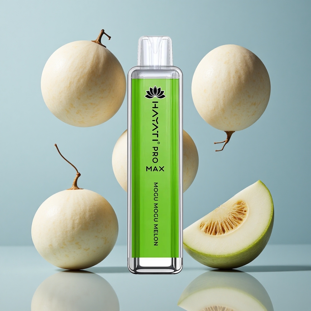 Hayati Pro Max 4000 Puffs Rechargeable Crystal Mogu Mogu Melon