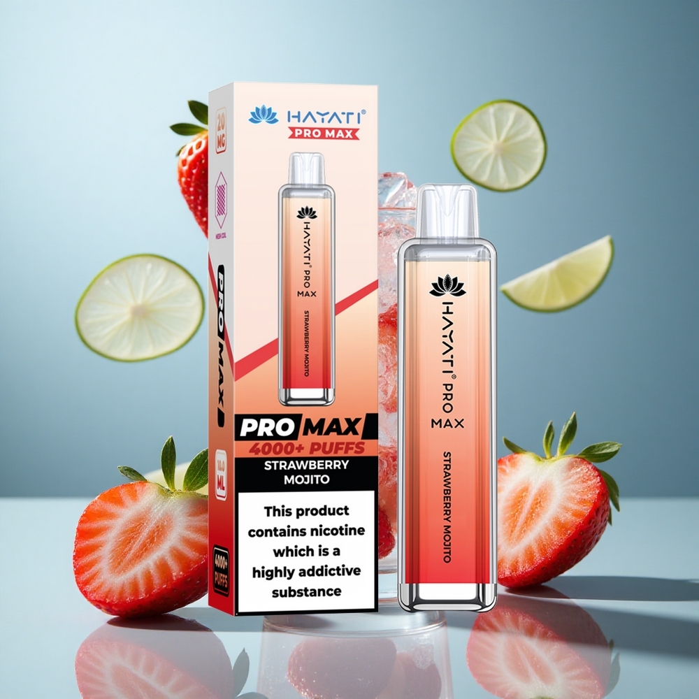 Hayati Pro Max 4000 Puffs Strawberry Mojito Disposable Vape with LED Light