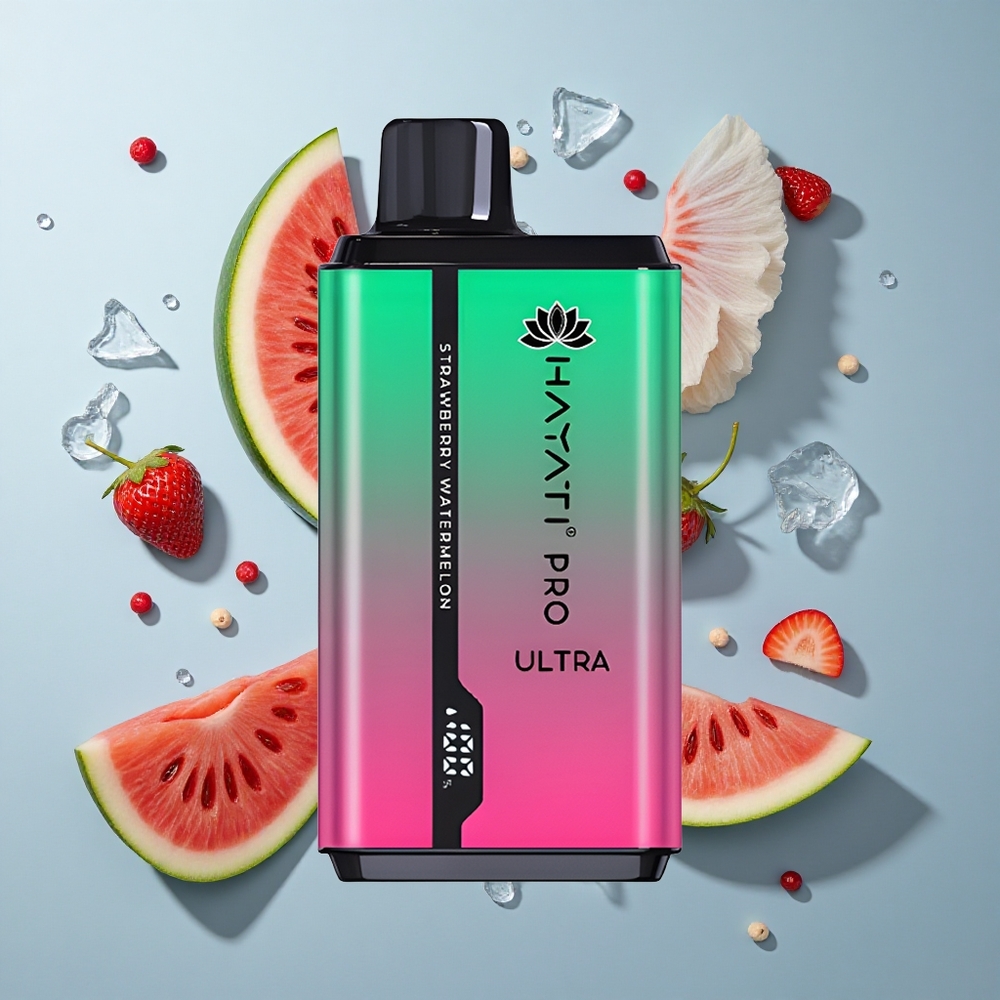 Hayati Pro Ultra 15000 Puffs Strawberry Watermelon with 850mAh Battery