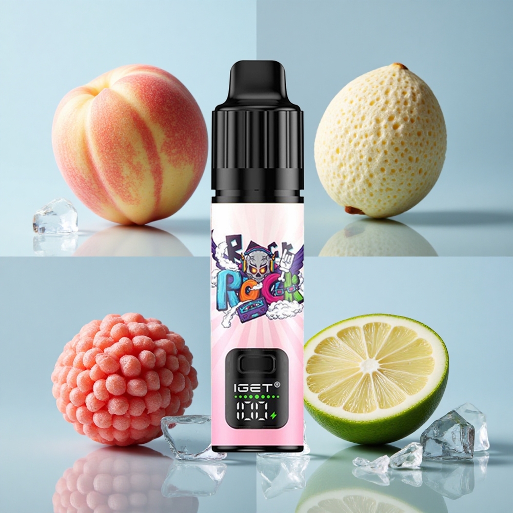 IGET BAR PLUS S3 POD 10000 Puffs Peach Lychee Lime Ice 18mL Disposable Vape