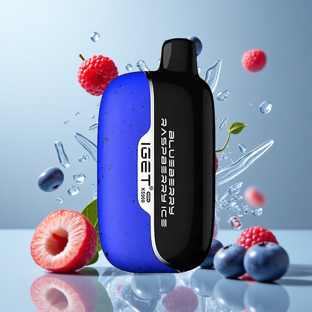 IGET Moon 5000 Puffs Disposable Vape Blueberry Raspberry Ice with Mesh Coil