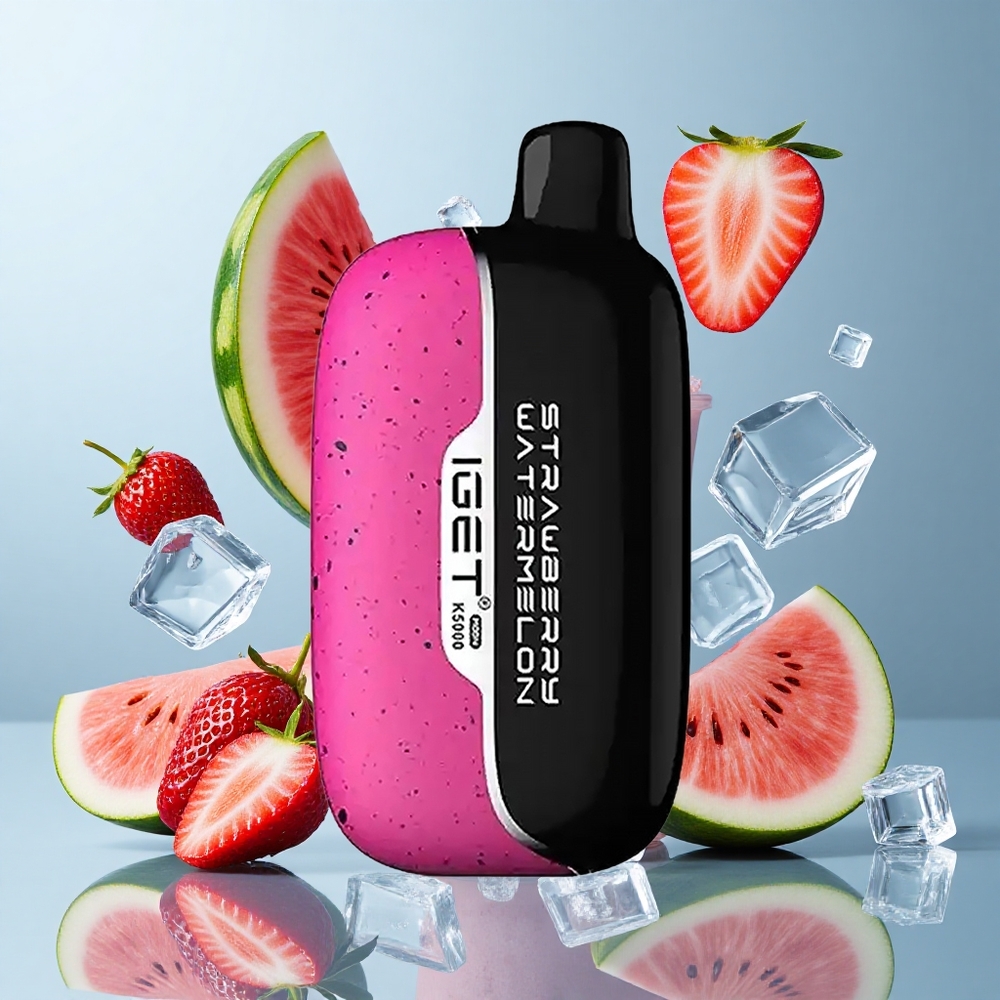 IGET Moon 5000 Puffs Disposable Vape Strawberry Watermelon Ice – PC Material, 81.5g Net Weight
