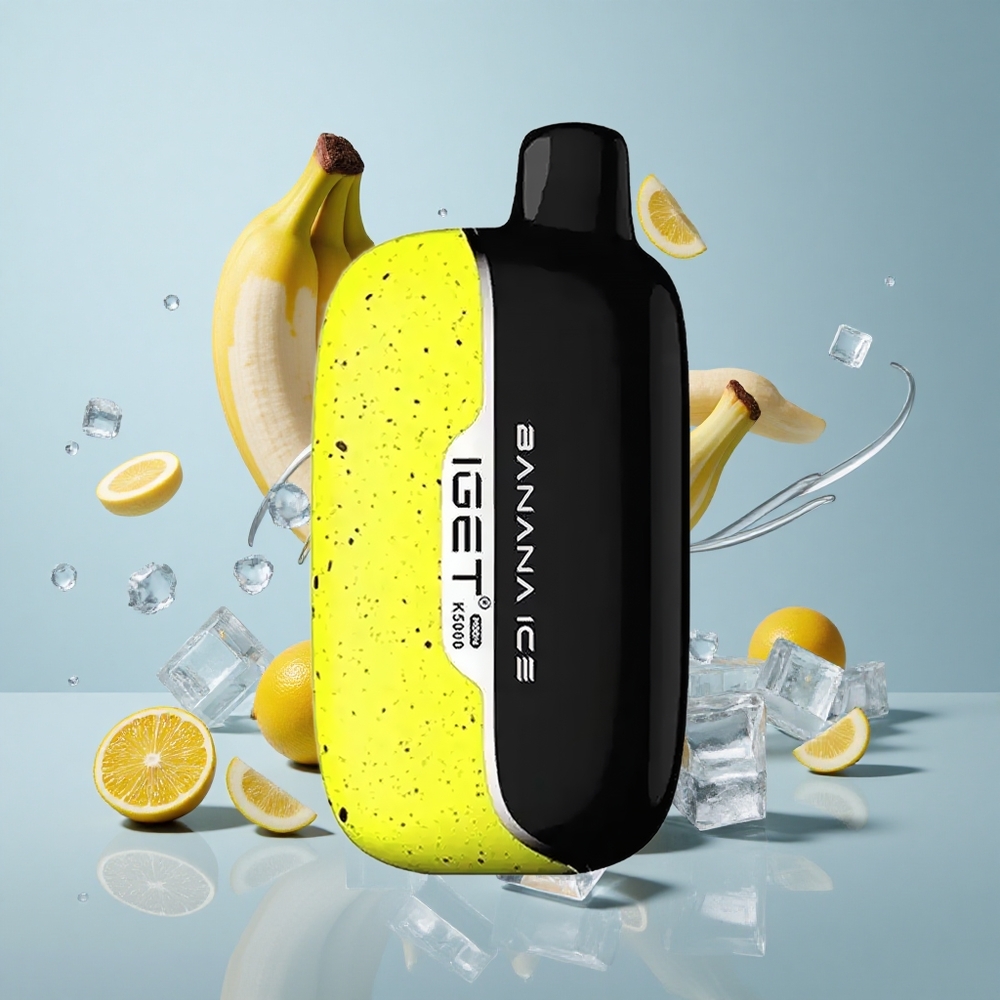 IGET Moon K5000 Puffs Banana Ice Disposable Vape with Mesh Coil 1.35 Ohm