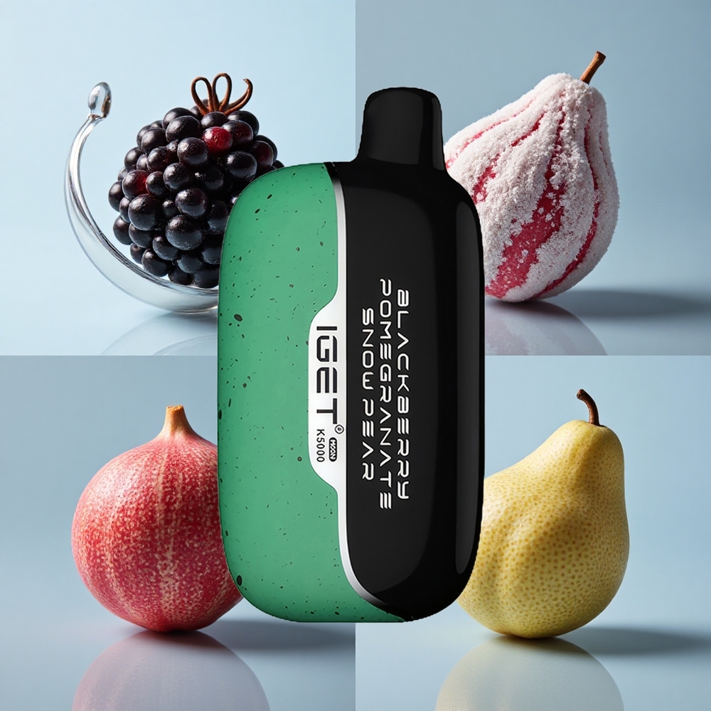 IGET Moon K5000 Puffs Disposable Vape Blackberry Pomegranate Snow Pear with Mesh Coil