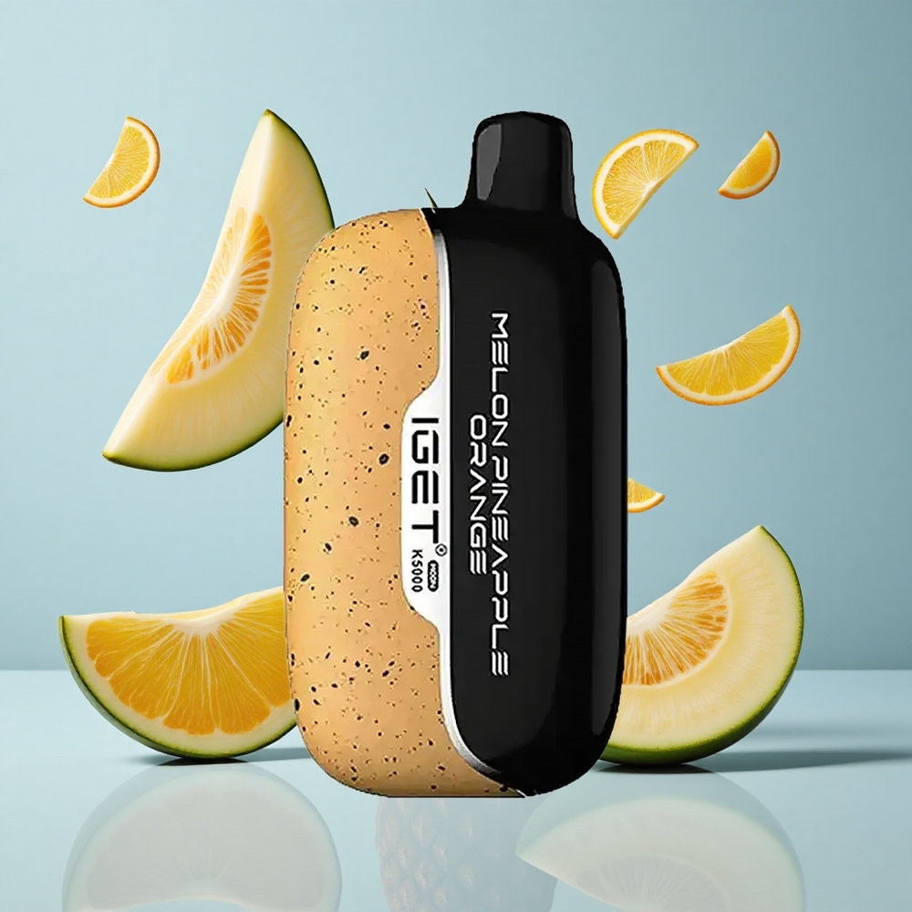 IGET Moon K5000 Puffs Disposable Vape Melon Pineapple Orange – 81.5g & Mesh Coil