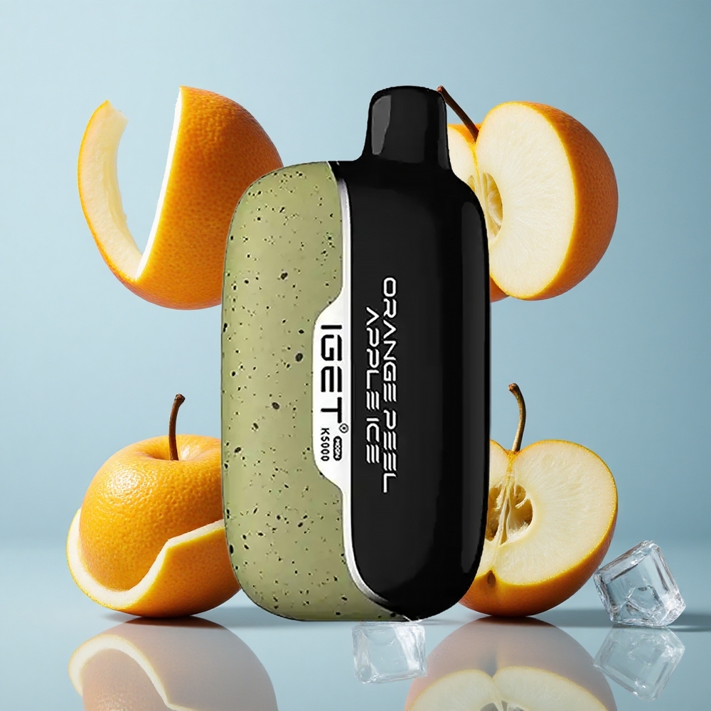 IGET Moon K5000 Puffs Disposable Vape Orange Peel Apple Ice - Up to 5000 Puffs, 81.5g