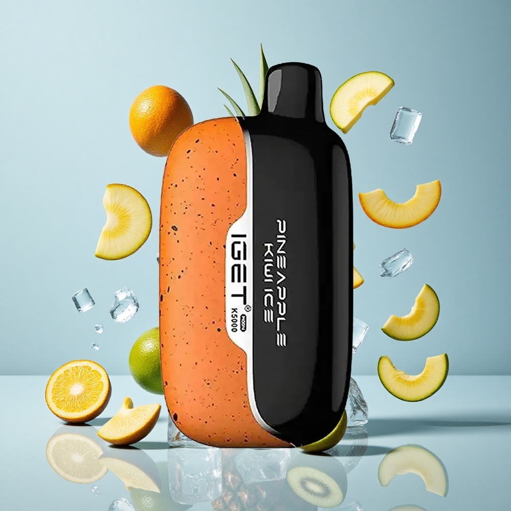 IGET Moon K5000 Puffs Disposable Vape Pineapple Kiwi Ice with Mesh Coil 1.35 Ohm