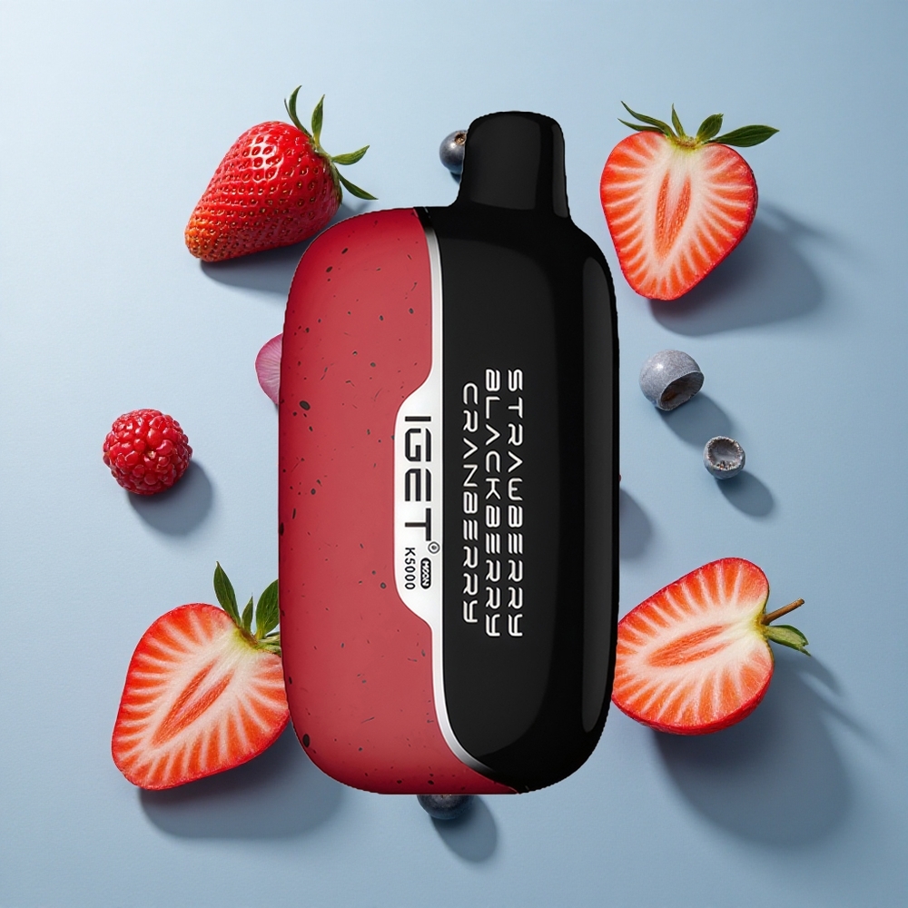 IGET Moon K5000 Puffs Strawberry Blackberry Cranberry Disposable Vape - 81.5g